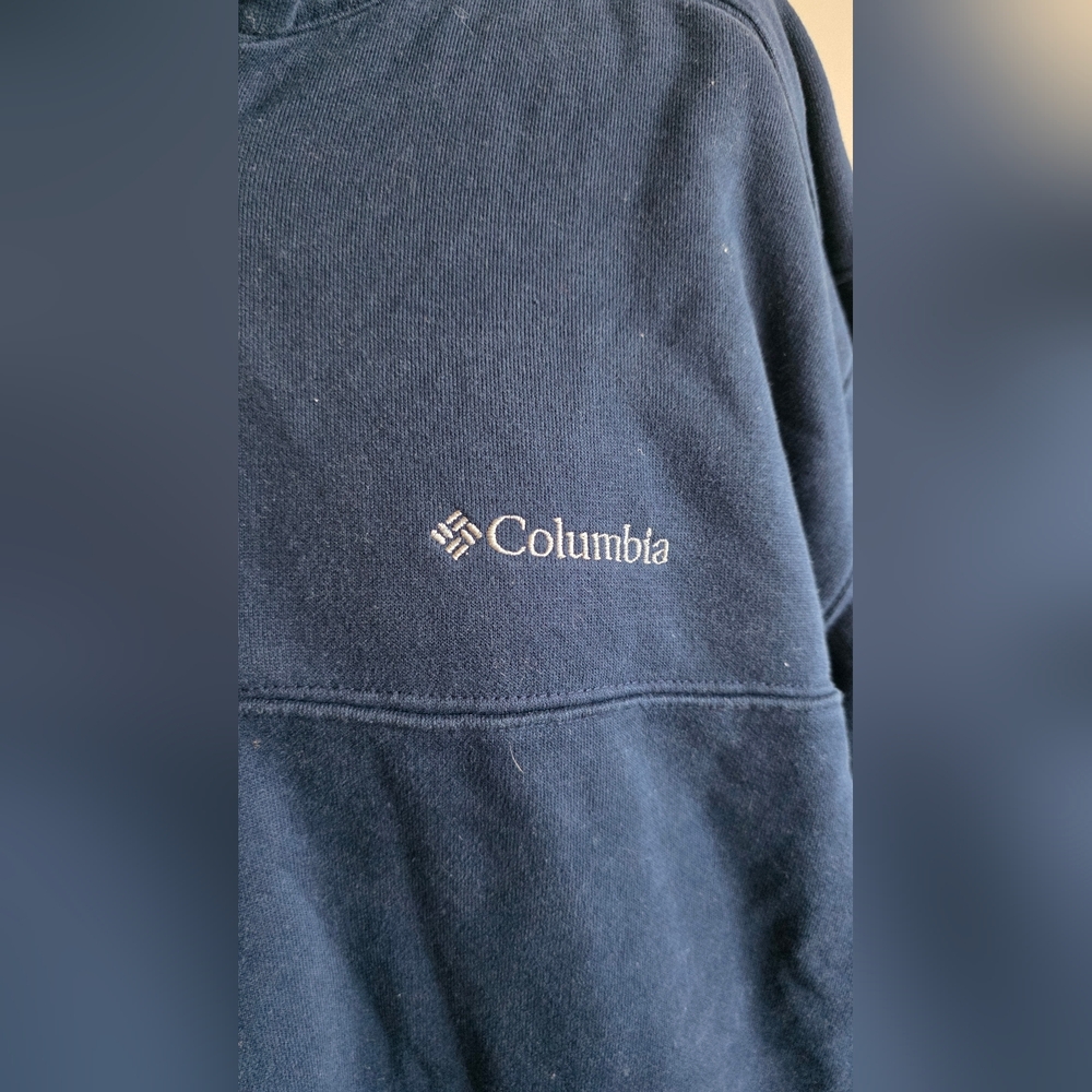 Columbia Navy Blue Pullover Sweatshirt Size XL - Picture 2 of 9